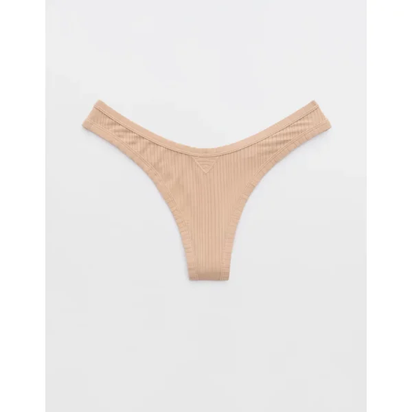 Superchill Modal Rib Thong Underwear - Sands