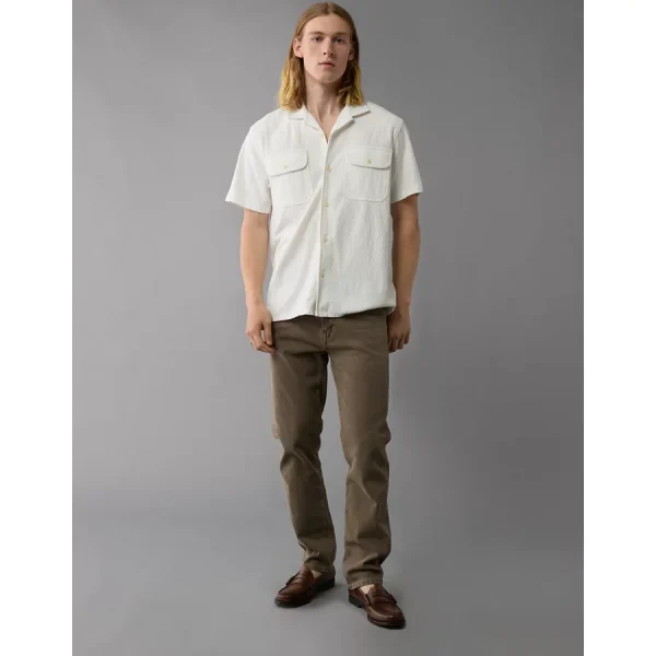 AE EasyFlex Athletic Straight Jean - Dark Brown