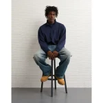 AE 24/7 Boxy Quarter-Zip Sweatshirt - Navy