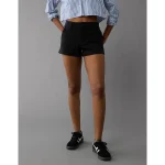 AE Stretch High-Waisted Trouser Short Short - Black