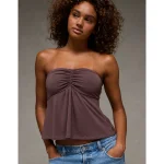 AE Sweetheart Babydoll Tube Top - Brown