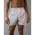 AEO Men's Striped Stretch Boxer Short - Red