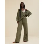 Aerie Waffle Trouser - Military Green