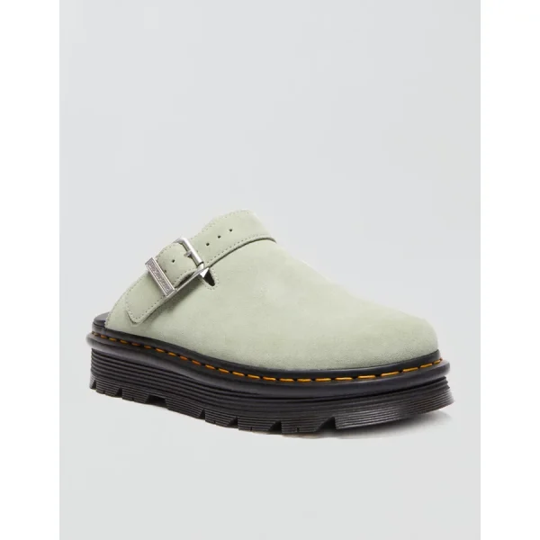 Dr. Martens Zebzag Suede Slingback Mule - Mist Green