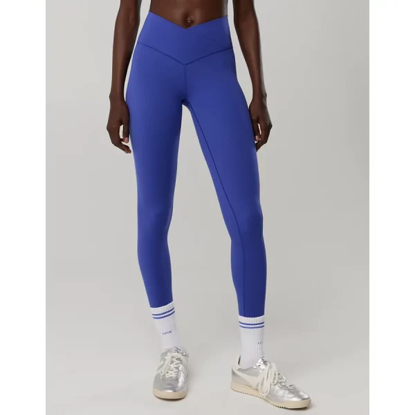 OFFLINE By Aerie Real Me High Waisted Crossover Legging - Deep Cobalt