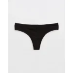 Superchill Cotton Thong Underwear - True Black