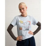 AE Ex-Boyfriend Holiday Graphic T-Shirt - Light Blue