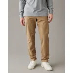 AE Flex Slim Straight Lived-In Khaki Pant - Toasted Almond