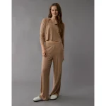 AE High-Waisted Knit Lounge Pant - Light Brown