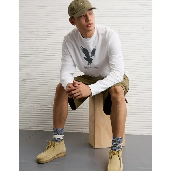 AE Icon Long-Sleeve T-Shirt - White