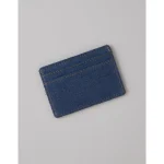 AE Leather & Denim Cardholder - Navy