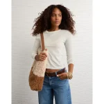 AE Long Sleeve Hey Baby Tee - White