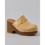 AE Micro Wood Clog Mule - Tank Tan