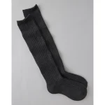 AE Rib Knit Knee-High Socks - Heather Gray