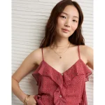 AE Ruffle Cami - Burgundy