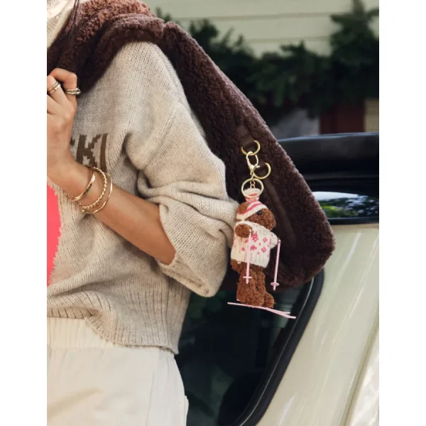 AE Teddy Bear Skier Keychain - Multi