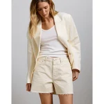 AE77 Premium Baggy Denim Short - Natural