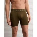 AEO Men's Holiday Lights 6" Flex Boxer Brief - Olive