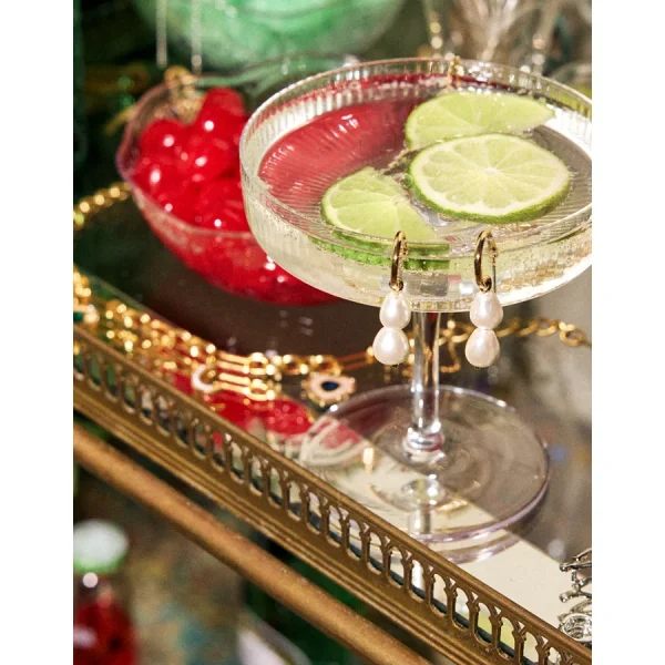 Aerie Hoop And Pearl Earrings 2-Pack - Gold