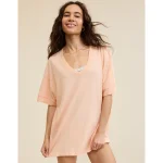 Aerie Voop Oversized Boyfriend T-Shirt - Peach