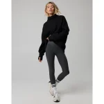 OFFLINE By Aerie Cloud Fleece Oversized Mockneck Sweatshirt - True Black