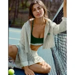 OFFLINE By Aerie Cropped Button Up Shirt - Soft Muslin