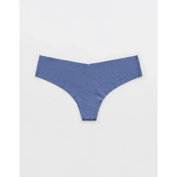 SMOOTHEZ No Show Thong Underwear - Marbled Blue