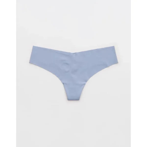 SMOOTHEZ No Show Thong Underwear - Monaco Blue
