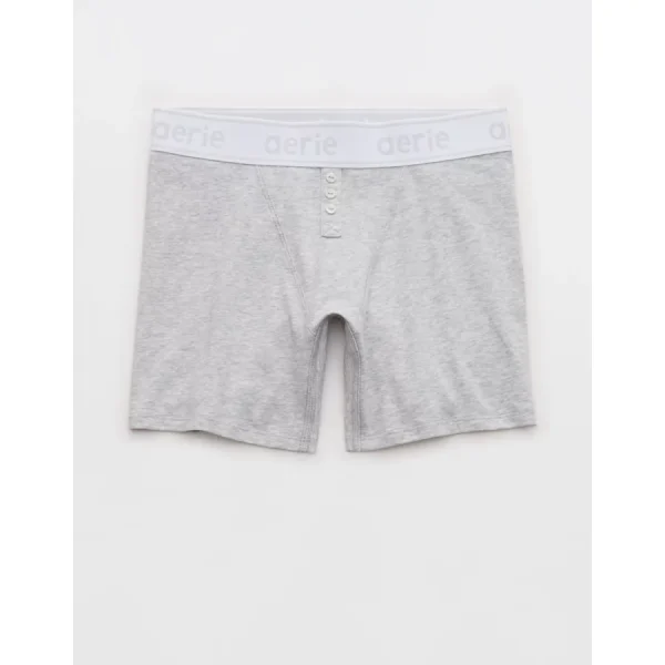 Superchill Cotton High Waisted Logo Boxer Underwear - Medium Heather Gray