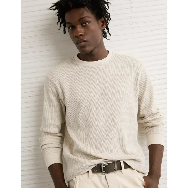 AE Cozy Waffle Thermal T-Shirt - Oatmeal