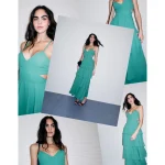 AE Cut-Out Tiered Maxi Dress - Green