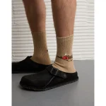 AE Graphic Terry Crew Socks - Oatmeal