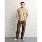AE Lightweight Icon Long-Sleeve T-Shirt - Desert Khaki