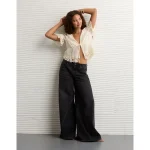 AE Ruffled Tie-Front Blouse - Cream