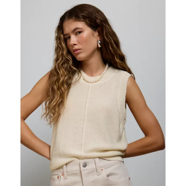 AE77 Premium Sweater Tank Top - Ivory