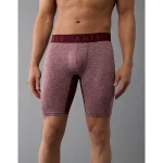 AEO Men's Space Dye 8" Flex Boxer Brief - Burgundy