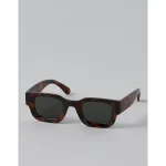 AEO Rectangular Thick Frame Sunglasses - Dark Brown
