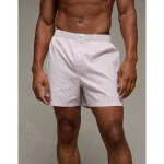 AEO Stretch Plaid Classic Boxer Short - Antique Rose