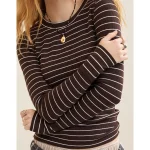 Aerie Essential Crew Layering T-Shirt - Deep Earth