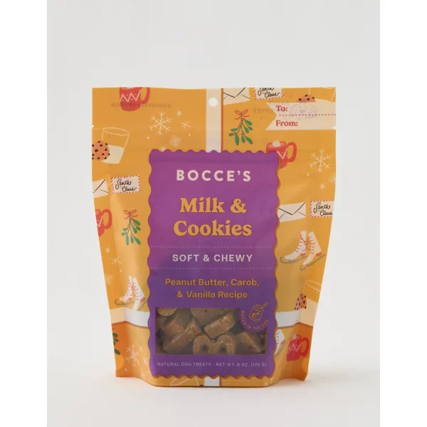 Bocce's Bakery Milk & Cookies Dog Treats - Brown