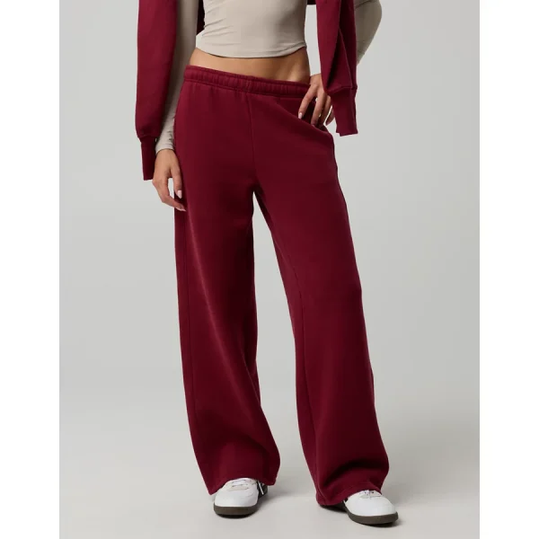 OFFLINE By Aerie Cloud Fleece Trouser - Deep Cherry