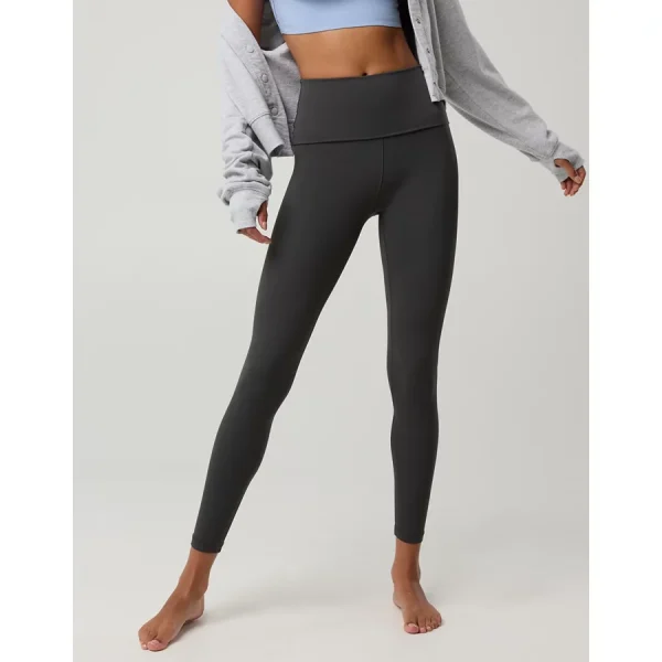 OFFLINE By Aerie Real Me XTRA Foldover Legging - Smoked Gray