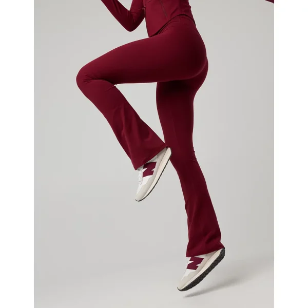 OFFLINE By Aerie The Hugger High Waisted Bootcut Legging - Deep Cherry
