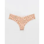 Superchill No Show Cotton Thong Underwear - Peach