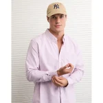 AE Everyday Classic Fit Oxford Button-Up Shirt - Lively Lilac