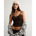 AE Lace Trim Lounge Set - Dark Brown