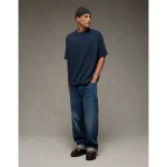 AE Laidback Luxe Heavyweight Oversized T-Shirt - Rich Navy