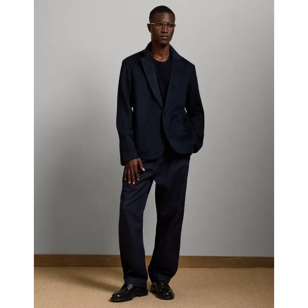 AE77 Premium Wool-Blend Blazer - Navy