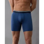 AEO Men's 6" Ultra Soft Boxer Brief - Blue
