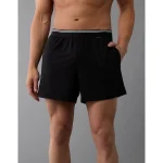 AEO Men's Ultra Soft Pocket Boxer Short - Black
